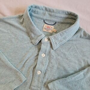 Faherty Polo Shirt Men's XL Green Short Sleeve Golf‎ Casual Pima Cotton